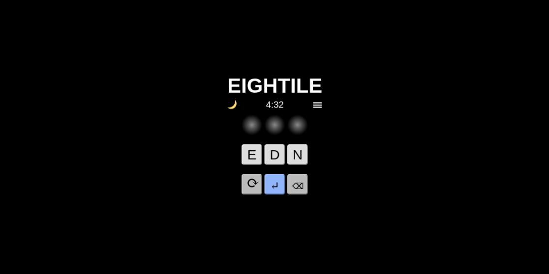Eightile – a 5 minute daily word game - Gamedev.js