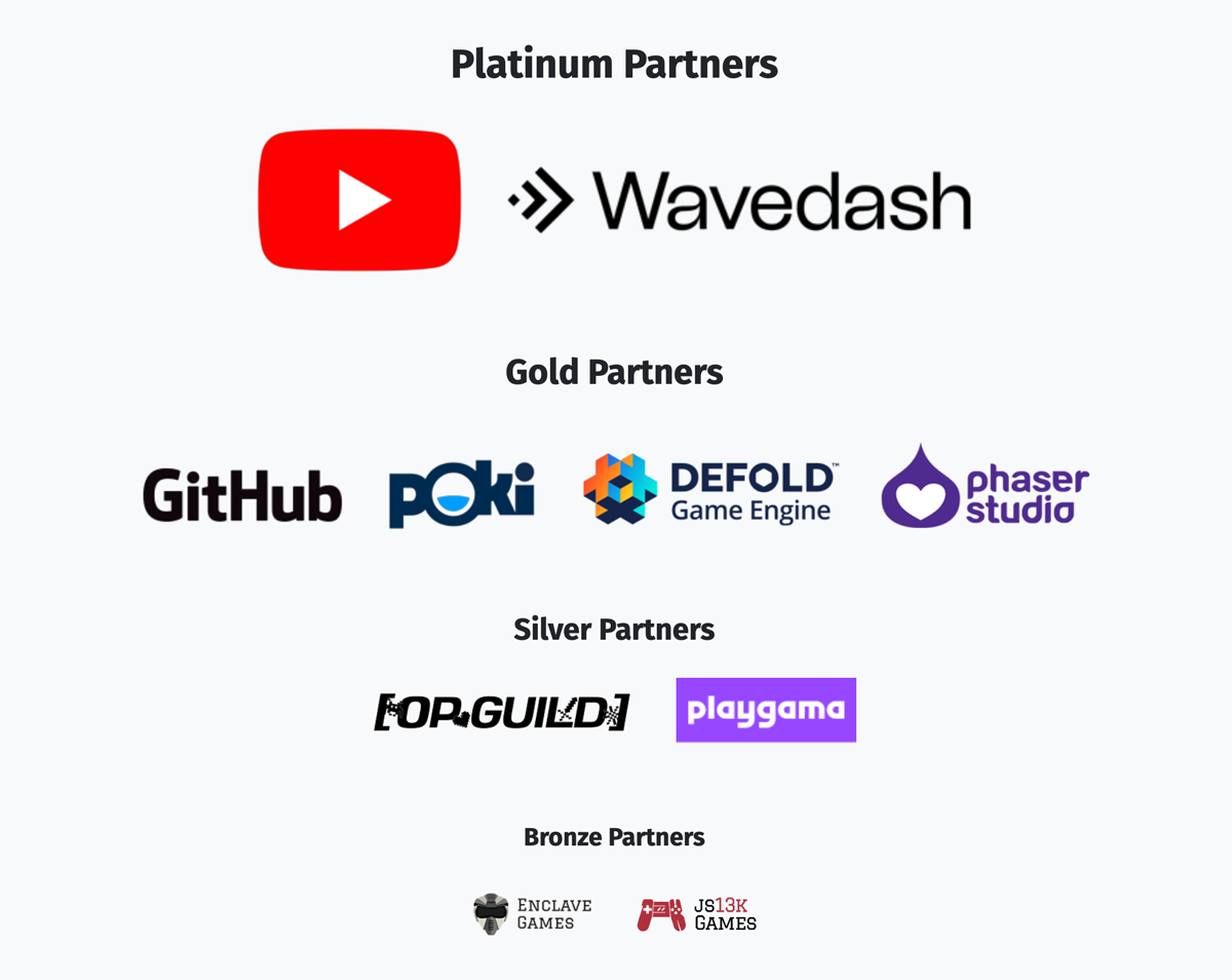 All partners supporting Gamedev.js Jam 2026
